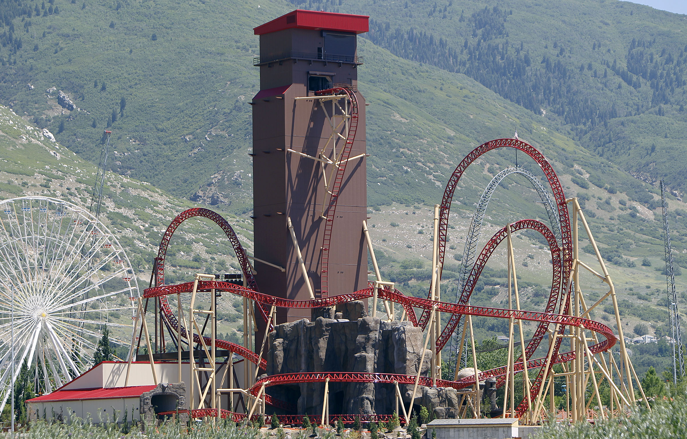 The new Cannibal roller coaster runs at Lagoon in Farmington on June 18, 2015.