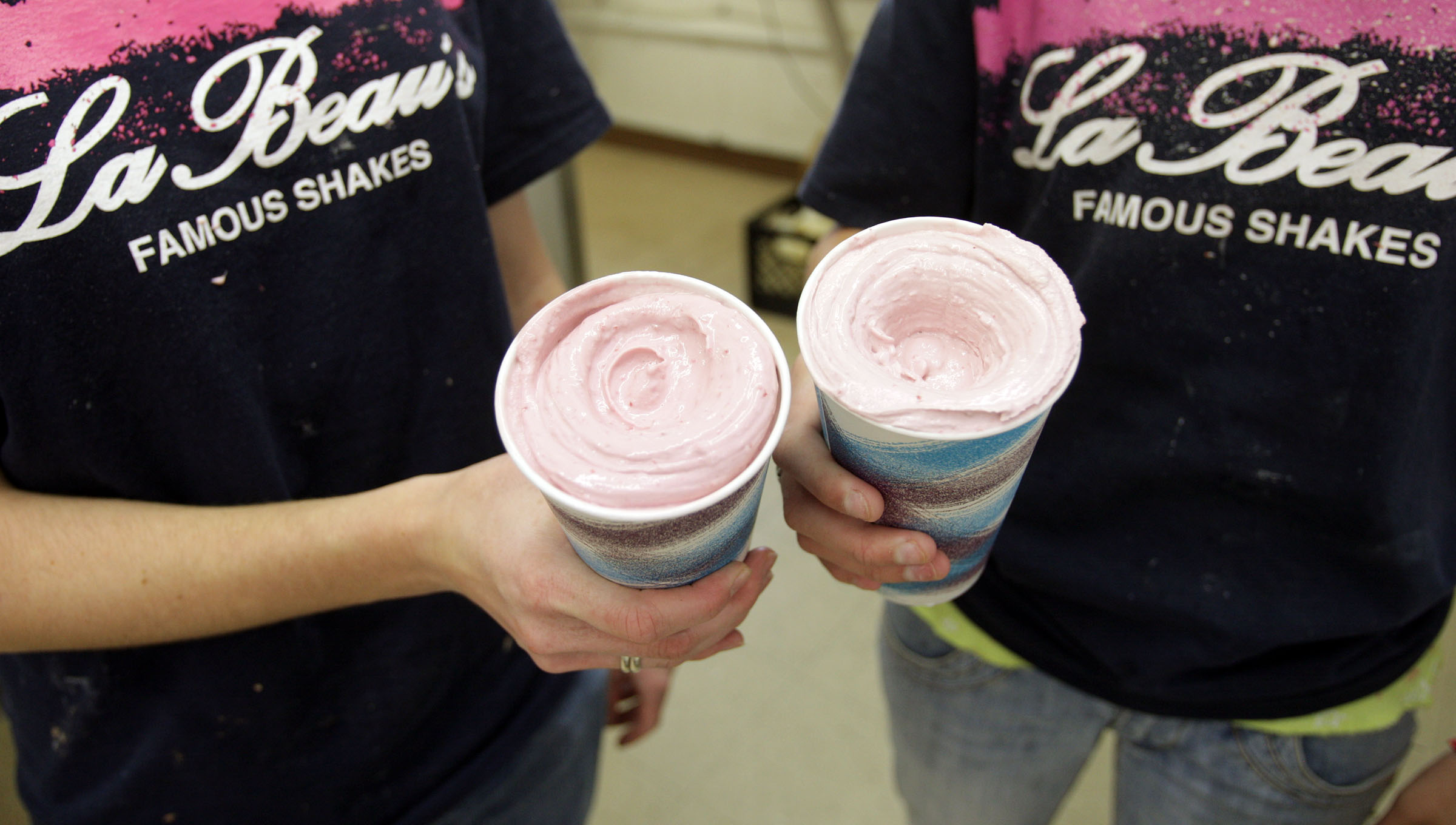Raspberry shakes at LaBeau's in Garden City on June 18, 2010.