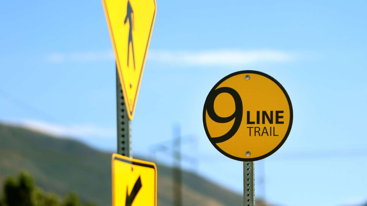 The 9-Line Trail in Salt Lake City on Aug. 15, 2024. The city is close to acquiring a pair of properties near the trail that its leaders believe will help enhance the critical east-west connection trail.