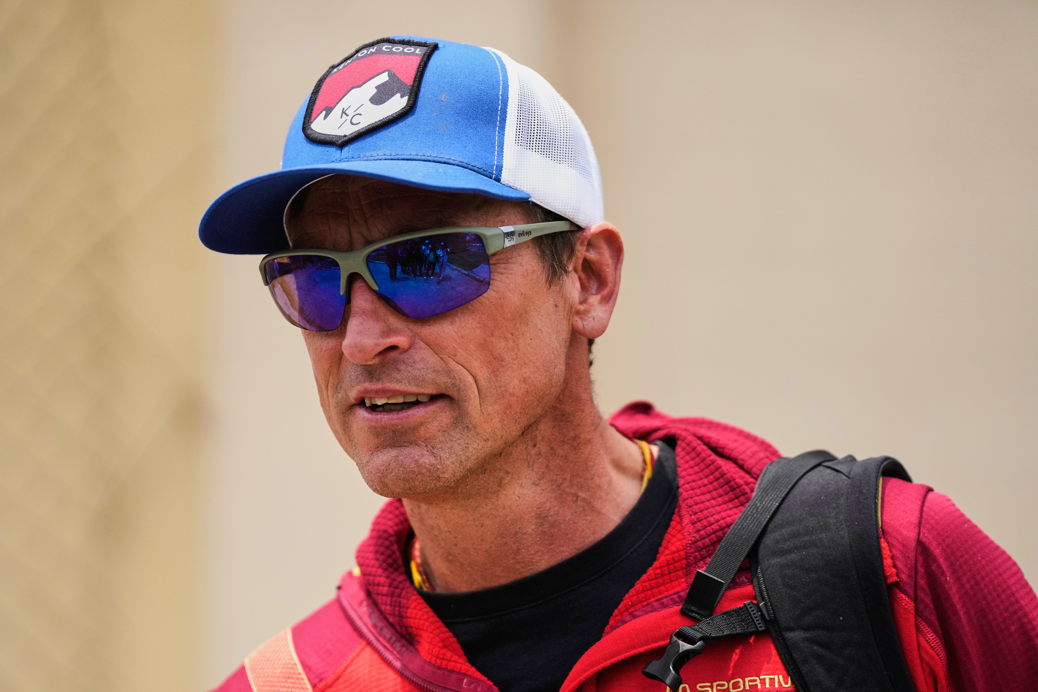 British mountaineer Kenton Cool who successfully completed his 19th summit of Mount Everest breaking his own record for the most ascents of the Everest by a non-Sherpa guide arrives at the airport in Kathmandu, Nepal, Tuesday, May 20, 2025.