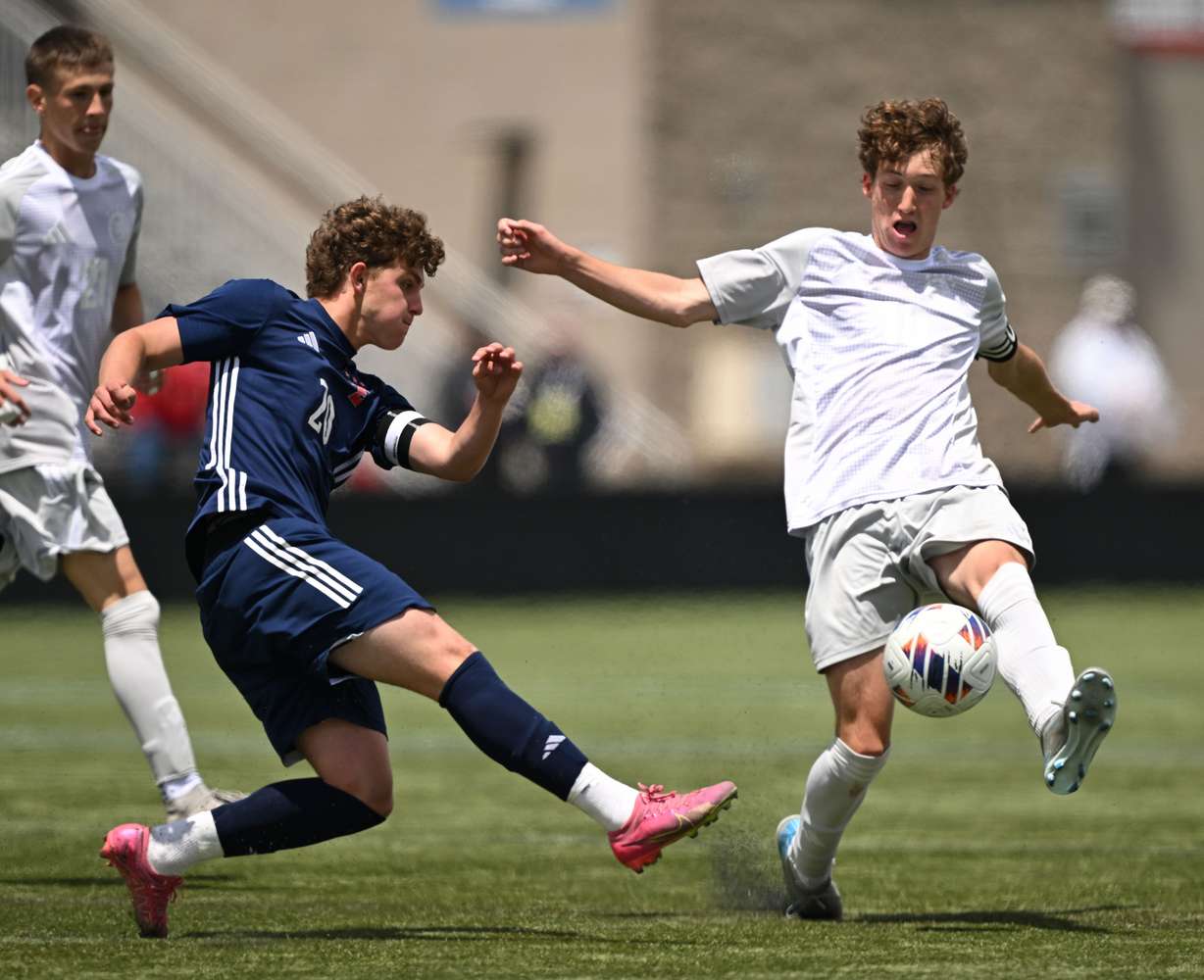 Alta and East in the 5A high school soccer semifinals at Zions Bank Stadium in Herriman on Monday, May 19, 2025.