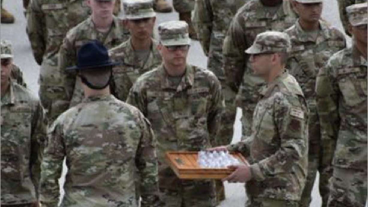 Kaysville Jr. High School shop teacher Brian Clancy recently graduated at the top of his class at Utah Air National Guard basic training.