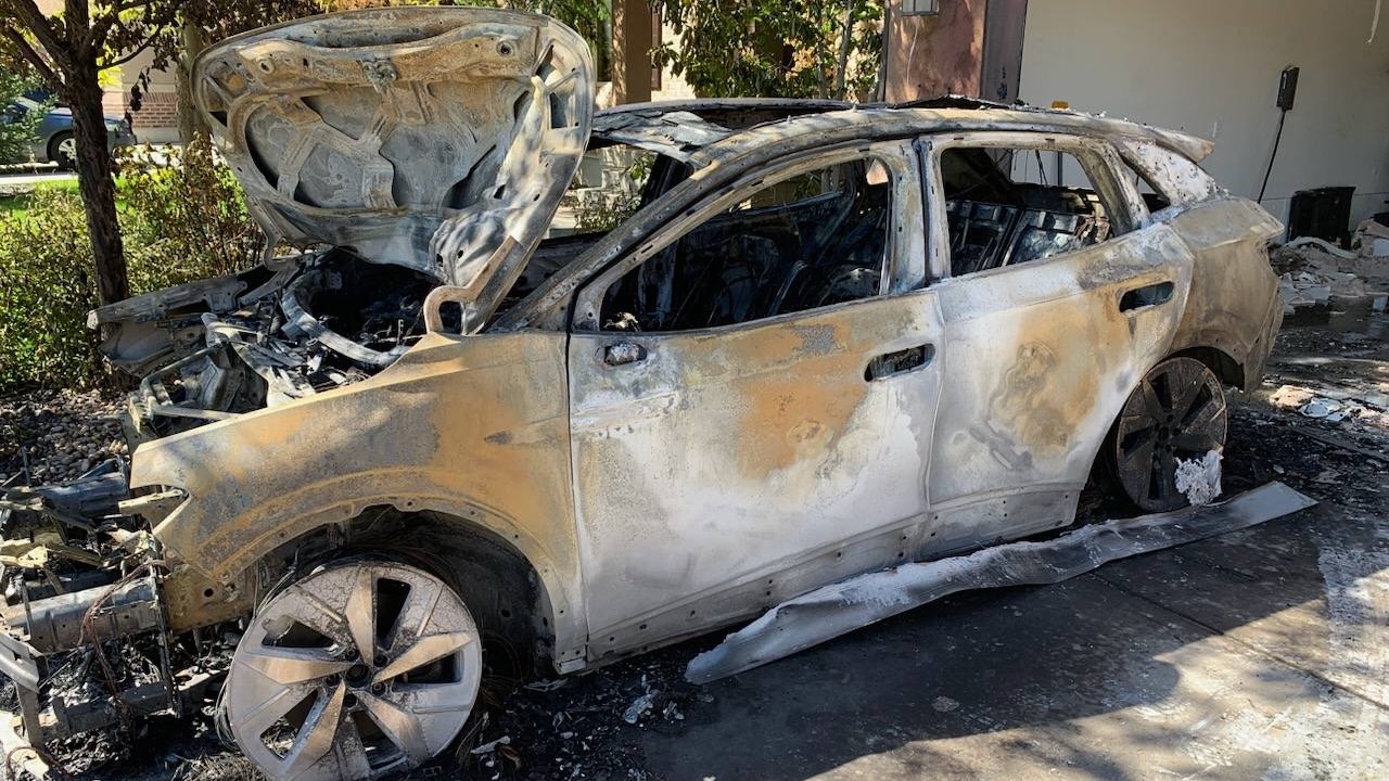 A fire on Wednesday destroyed a car parked in the driveway of a Kaysville home and damaged the garage of the adjacent structure.
