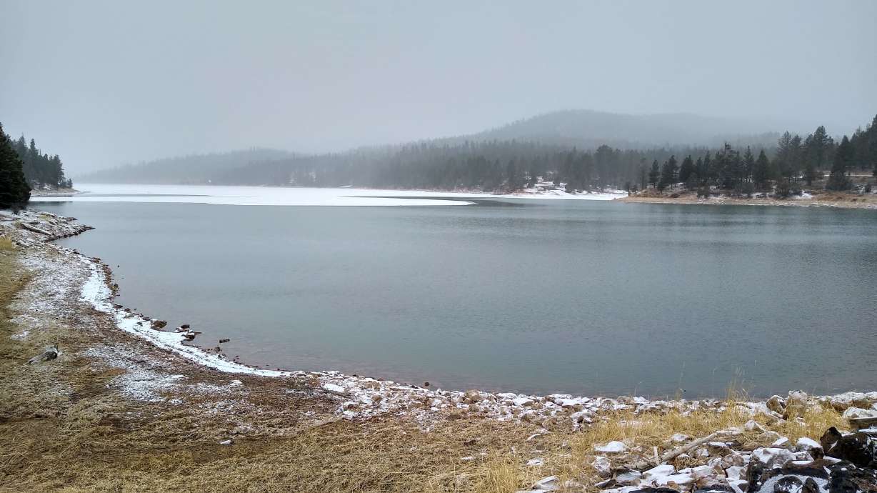 Tropic Reservoir on Feb. 13. The Utah state engineer over water rights is in the middle of peace talks with two different water entities over storage and releases from a reservoir in Garfield County.