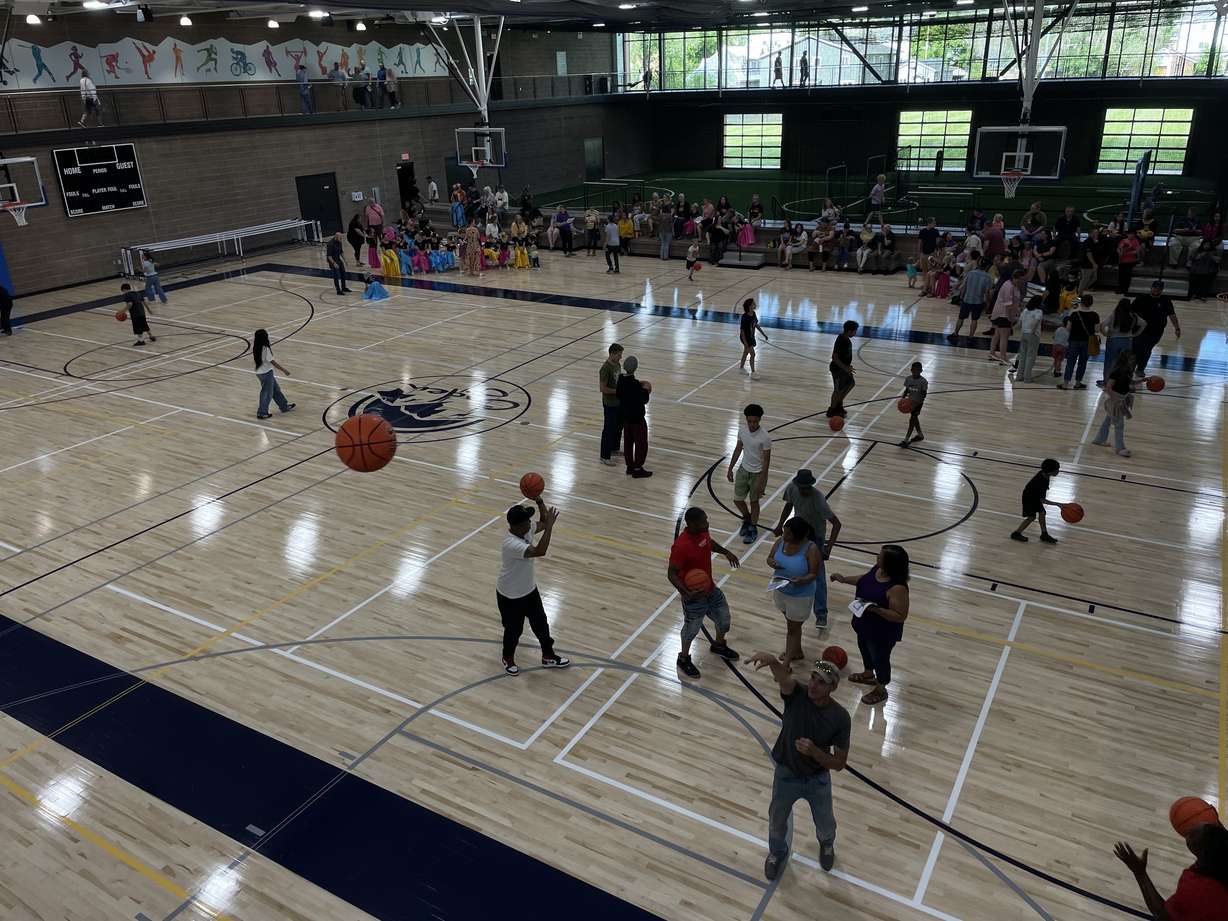 Ogden leaders unveiled the new Marshall White Center on Thursday. The photo shows the basketball courts inside.
