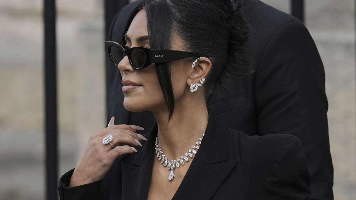 Kim Kardashian leaves the justice palace in Paris, May 13. A Paris court has found the ringleader and seven other people guilty in the 2016 robbery of Kardashian, though it acquitted two of the 10 defendants, and all won't face prison time.