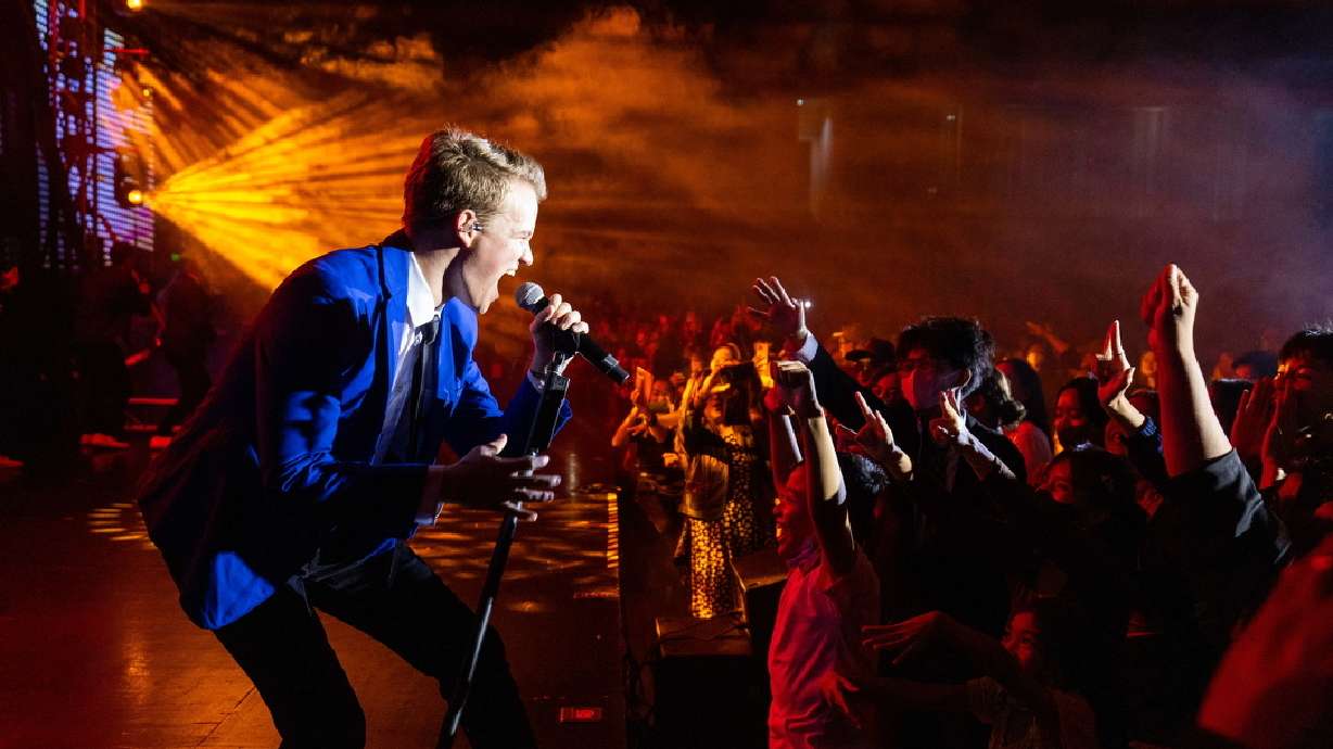 Jensen Diederich wows the crowd at a sold-out show in Korea during a Vocal Point tour. Diederich is concluding his journey with the BYU a cappella group after four years and is thankful for all the lessons he learned.