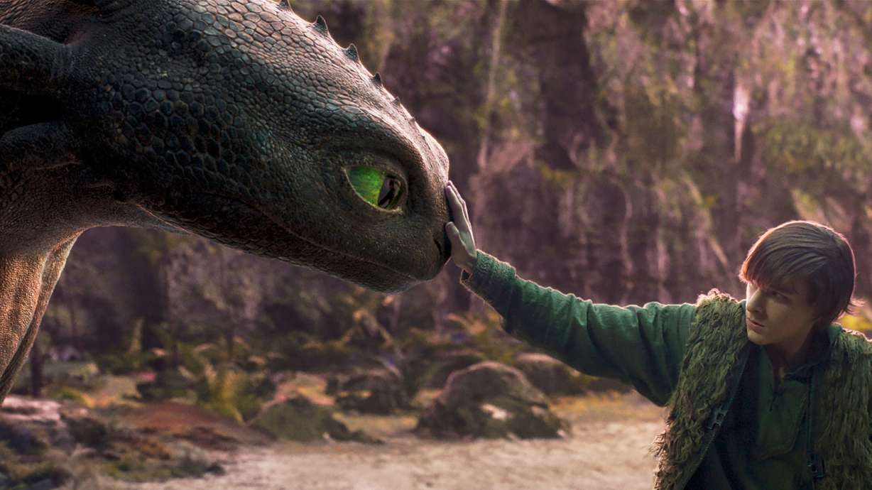 Mason Thames in a scene from "How to Train Your Dragon."