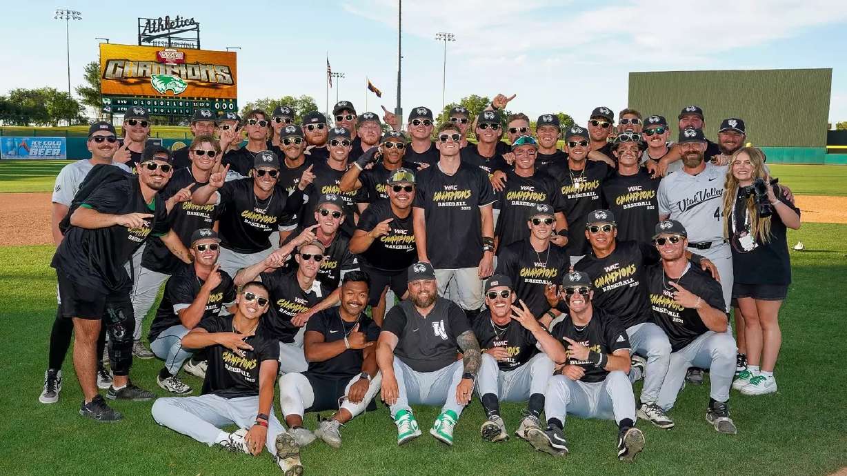 Mason Strong went 4-for-5 with two home runs, three RBIs and four runs scored, including a two-run shot in the top of the ninth that lifted Utah Valley to its first WAC tournament title in nine years, 11-9 over Abilene Christian at Hohokam Stadium in Mesa, Arizona.