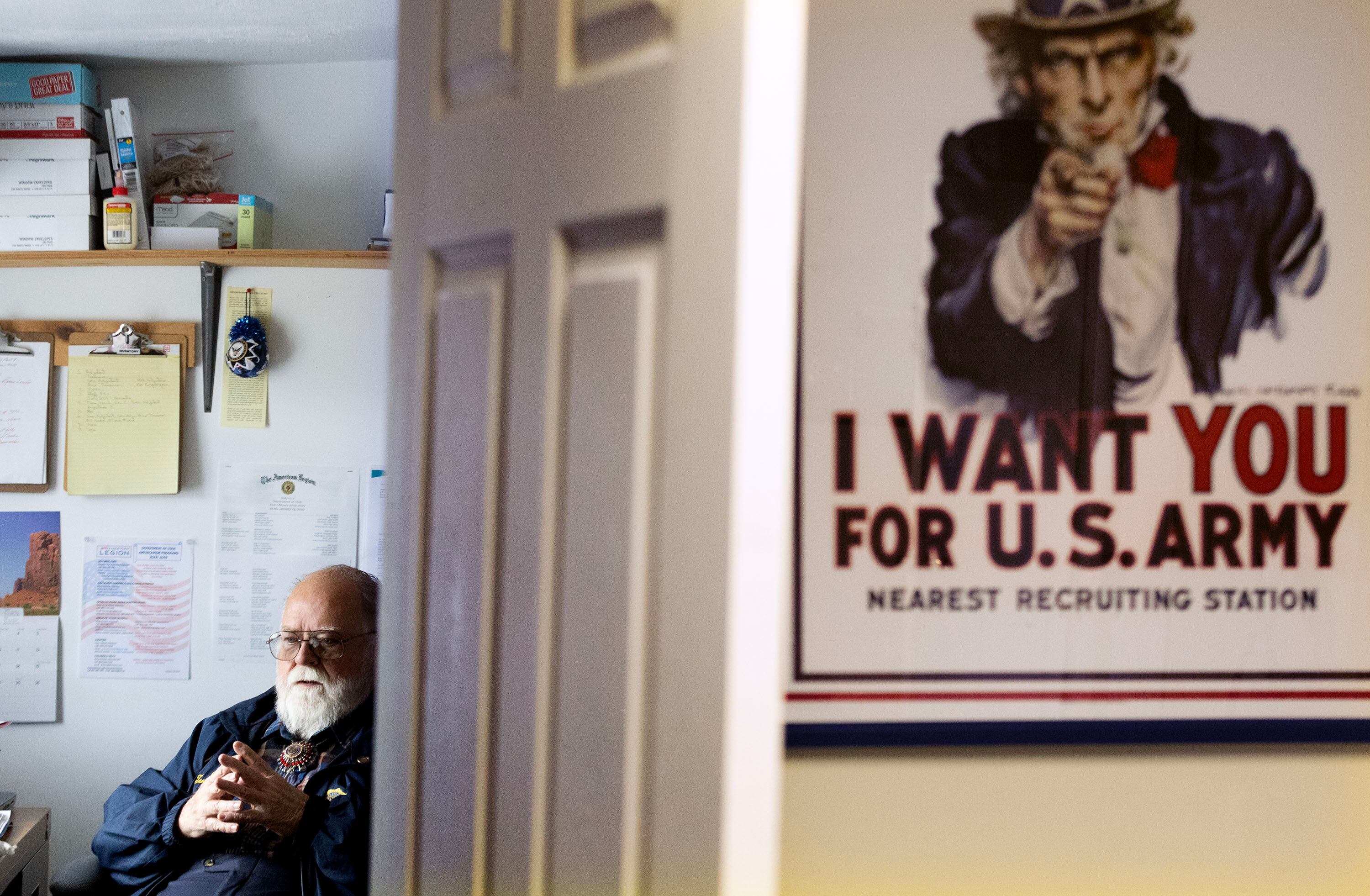 Terry Schow, retired executive director at the Utah Department of Veterans Affairs, is pictured at the American Legion Post No. 9 in Ogden on May 15.
