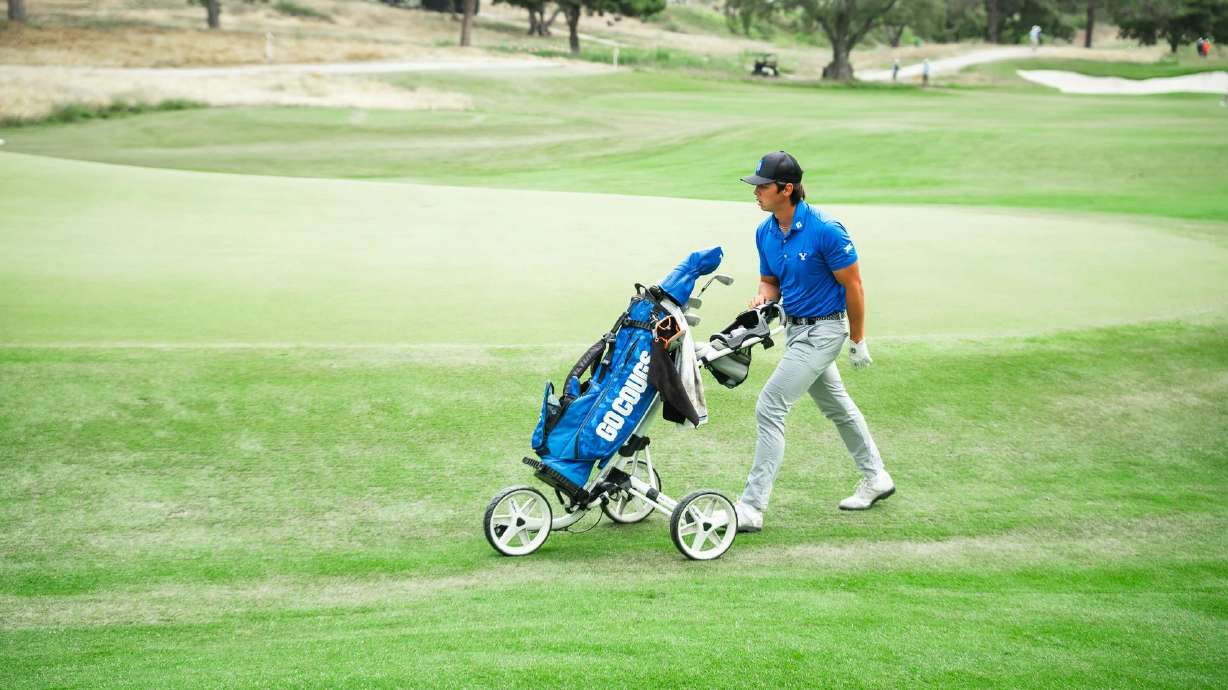 At 9-over par, BYU's Tyson Shelley is tied for 87th. Simon Kwon is tied for 96th and Zac Jones is tied for 116th following the conclusion of most of the third round at the NCAA Championships at Omni La Costa Resort in Carlsbad, California.