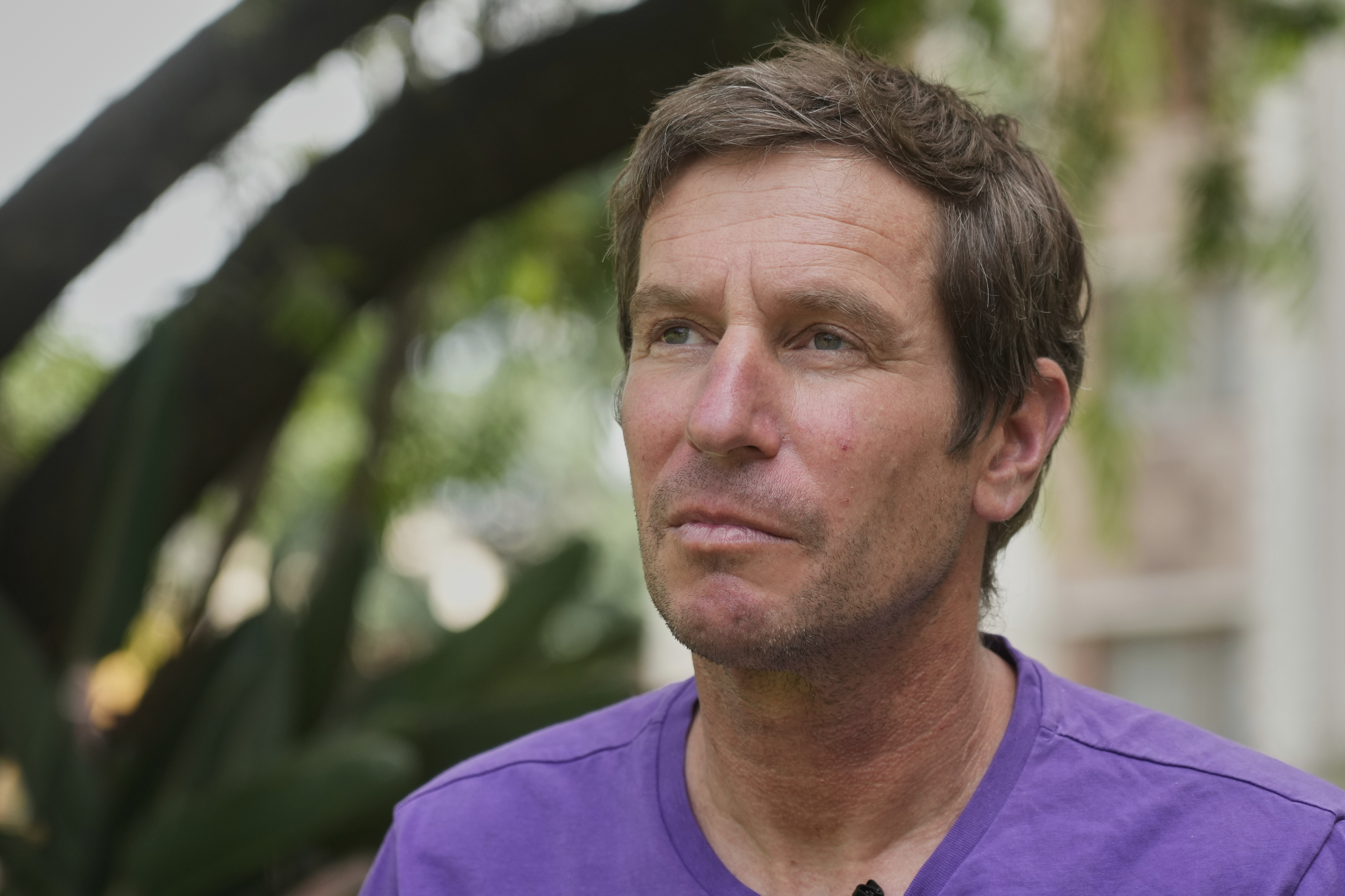 Mountain guide Lukas Furtenbach speaks with Associated Press during an interview in Kathmandu, Nepal, Monday, May 26, 2025. 
