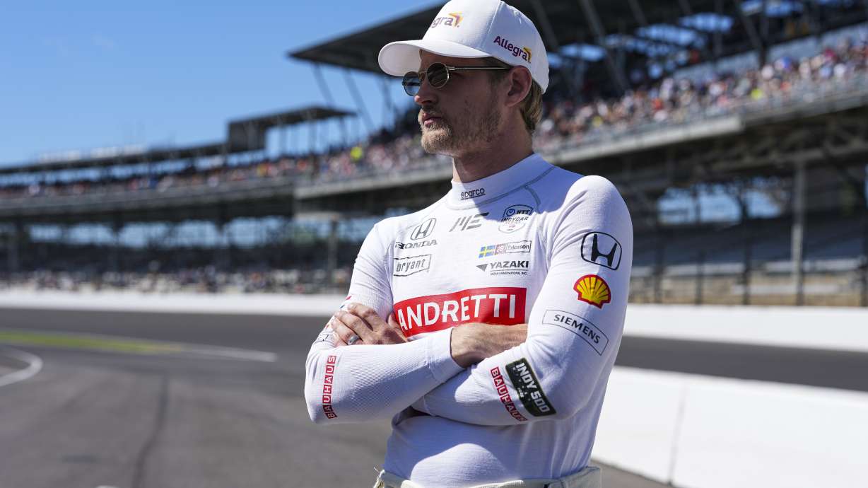Marcus Ericsson, of Sweden, waits for the start of qualification for the Indianapolis 500 auto race at Indianapolis Motor Speedway in Indianapolis, Saturday, May 17, 2025.