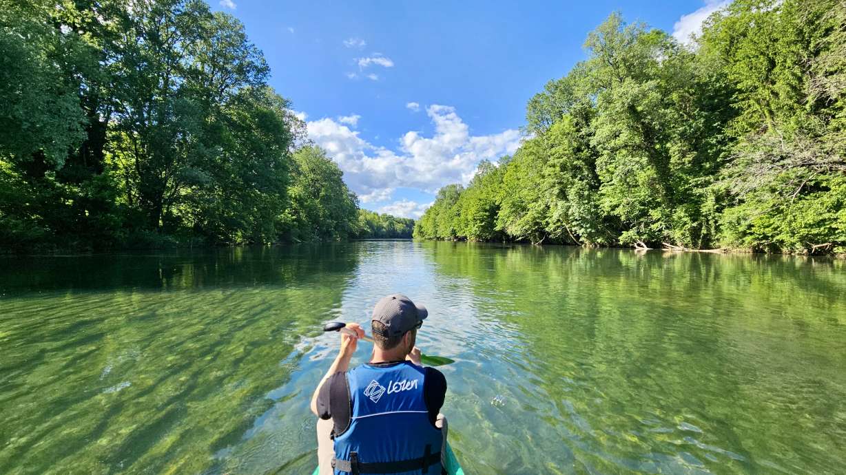 The Kolpa River is unbelievably clear and warm and serves as a border between Slovenia and Croatia.