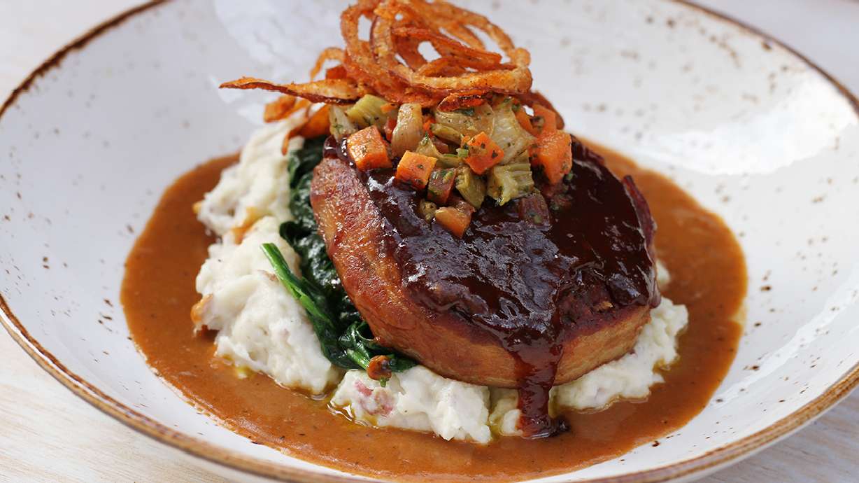 BBQ bison meatloaf is one of the dishes served at Lazy Dog, a California-based casual dining restaurant inspired by the Rocky Mountains. The chain has announced plans to open its first Utah location next year.