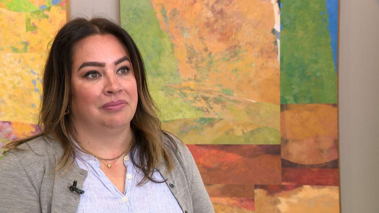 Becky Wickstrom, Utah Department of Workforce Services spokesperson, speaks with KSL-TV on Tuesday about stolen online benefits.