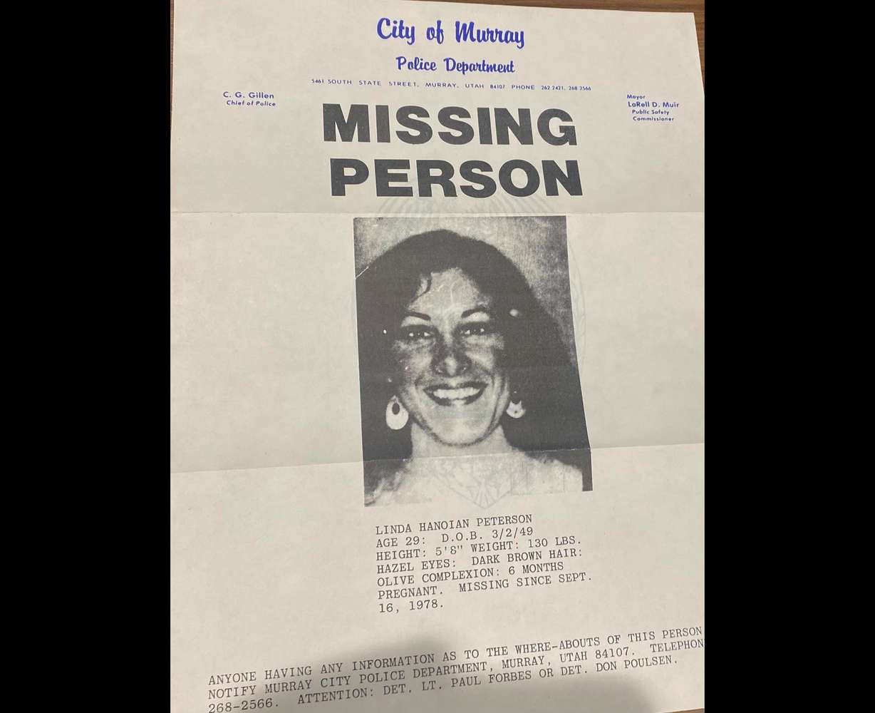 Murray police have reopened a nearly 47-year-old missing person case. Linda Hanoian Peterson, 29, disappeared in 1978 after telling her husband she was going on a road trip.