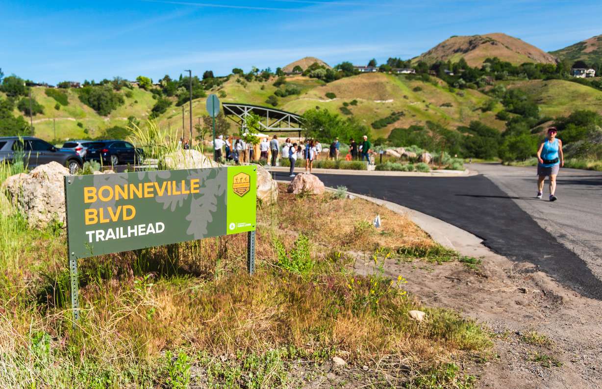 The Bonneville Boulevard Trailhead in Salt Lake City on Wednesday. It's one of four new foothills trailheads the city plans to open this summer.