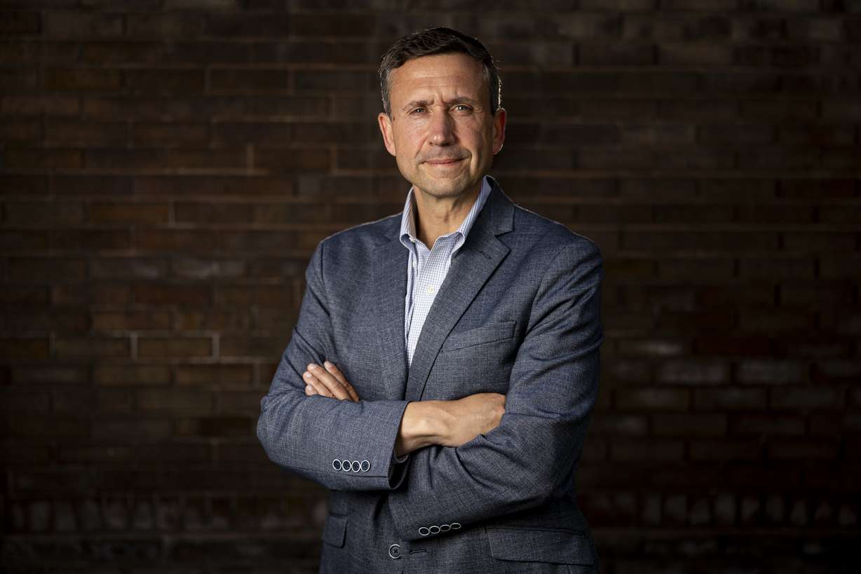Ken Martin, chair of the Democratic National Committee, poses for a portrait in Salt Lake City on Tuesday.