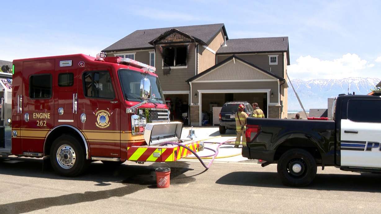 A house on Preening Way in Saratoga Springs caught fire on Wednesday. No one was hurt, but the family living there was displaced.
