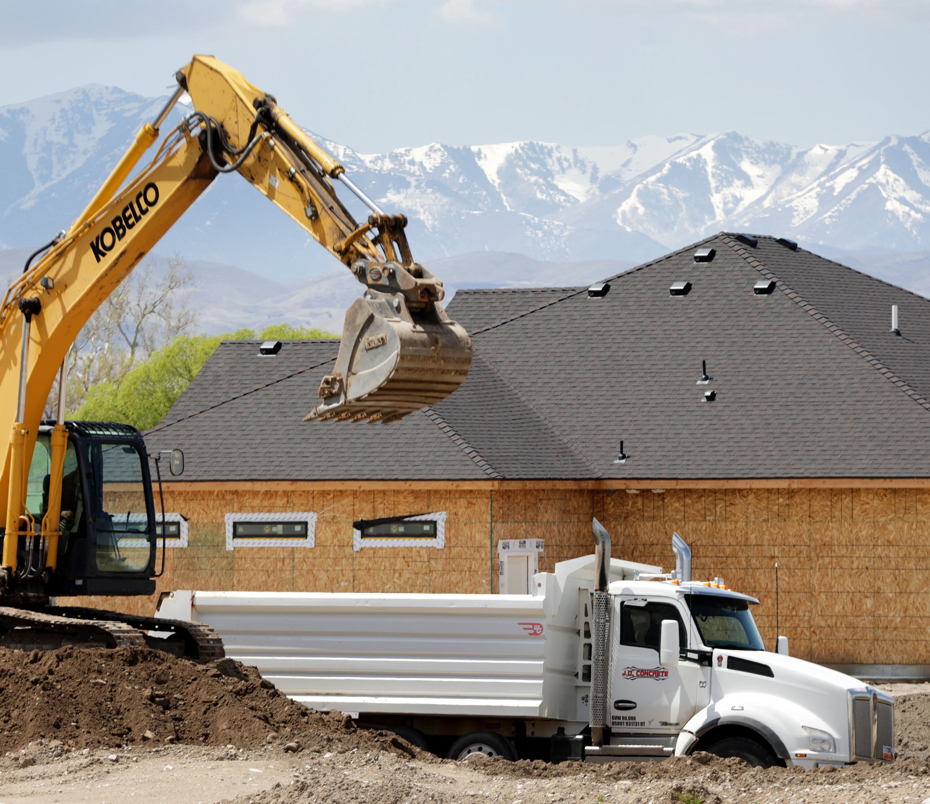 Homes under construction are pictured in Draper on May 1.