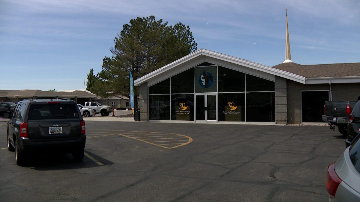 The main offices at Layton Christian Academy on Wednesday. The school stands to lose approximately one-third of its student body if a pause on F-1 visas remains in place.