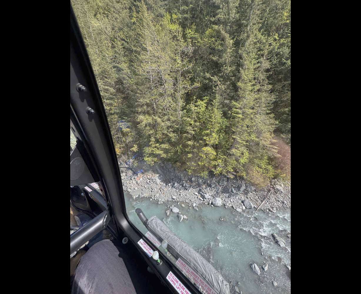This May 24 photo shows the creek near Seward, Alaska, where Kell Morris was trapped under a 700-pound rock.