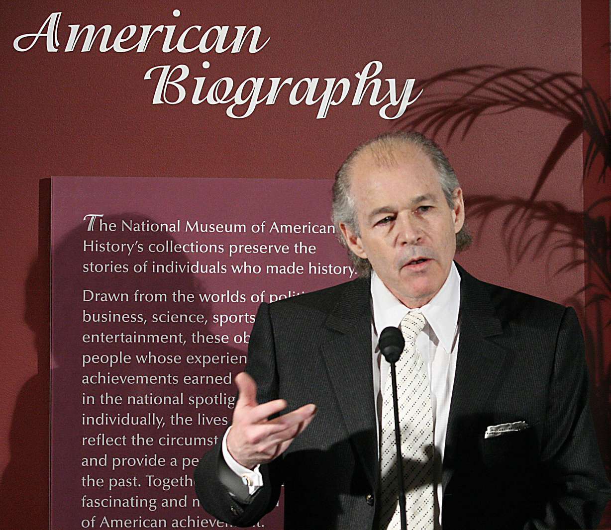 Dr. Robert Jarvik, developer of artificial hearts, speaks on Jan. 30, 2007, at the Smithsonian's Air and Space Museum in Washington, D.C. Jarvik donated the Jarvik 2000 FlowMaker and loaned the Jarvik 7 artificial heart, which was implanted in dentist Barney Clark in 1982, to the National Museum of American History. Clark lived for 112 days with the Jarvik 7, the first artificial heart implanted in a human.