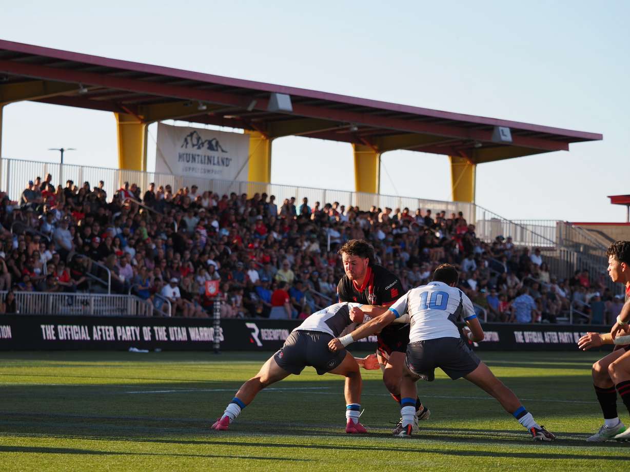 Action during the Utah Warriors' Major League Rugby match against Anthem RC, Friday, May 30, 2025 at Zions Bank Stadium in Herriman, Utah.