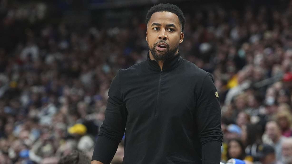 FILE - Cleveland Cavaliers assistant coach Johnnie Bryant in the second half of an NBA basketball game, Dec. 27, 2024, in Denver.