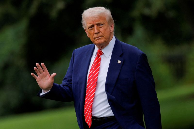  President Donald Trump is seen on the South Lawn of the White House in Washington, May 30. A federal judge on Monday said the Trump administration of President Donald Trump likely broke the law involving unionizing TSA officers.