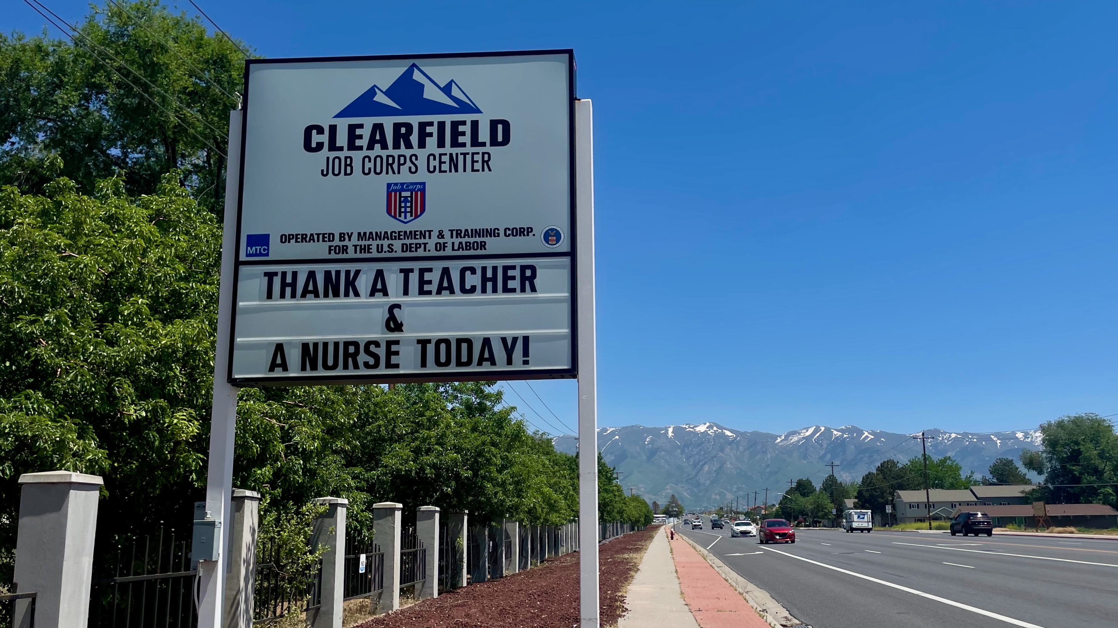 The exterior of the Clearfield Job Corps site on May 30, a day after federal officials said it and 98 other Job Corps programs would be shuttered. The plans are on hold after a judge issued a temporary restraining order on Wednesday.