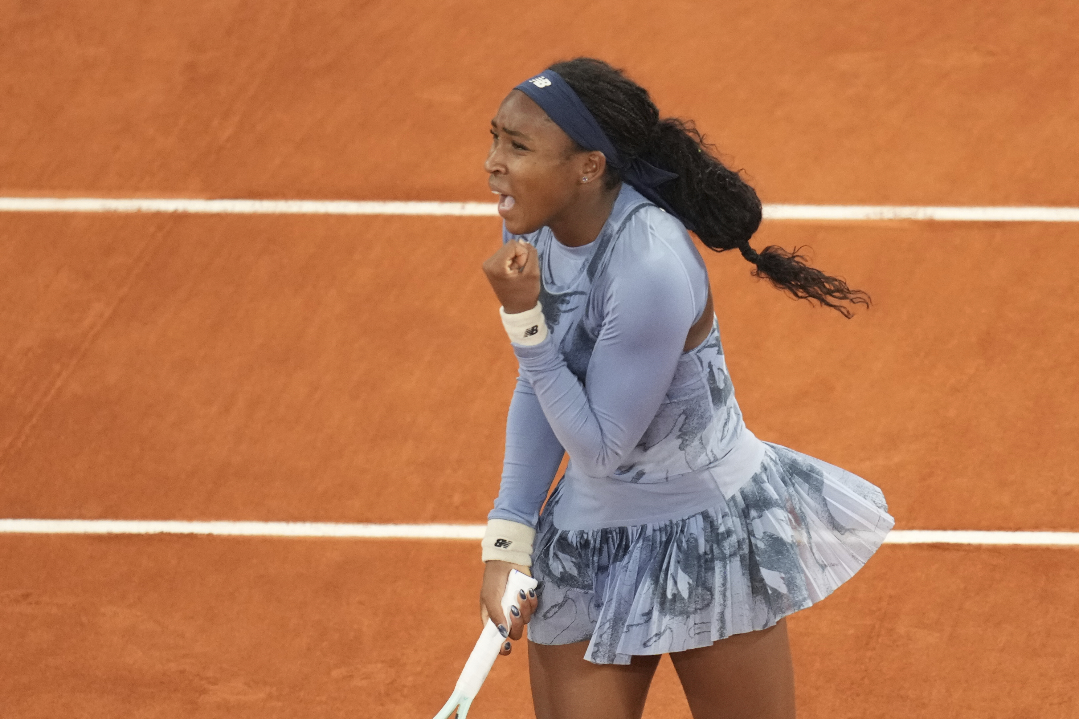 French Open: Coco Gauff digs deep to beat Keys and will face 361st-ranked Boisson in the semifinals