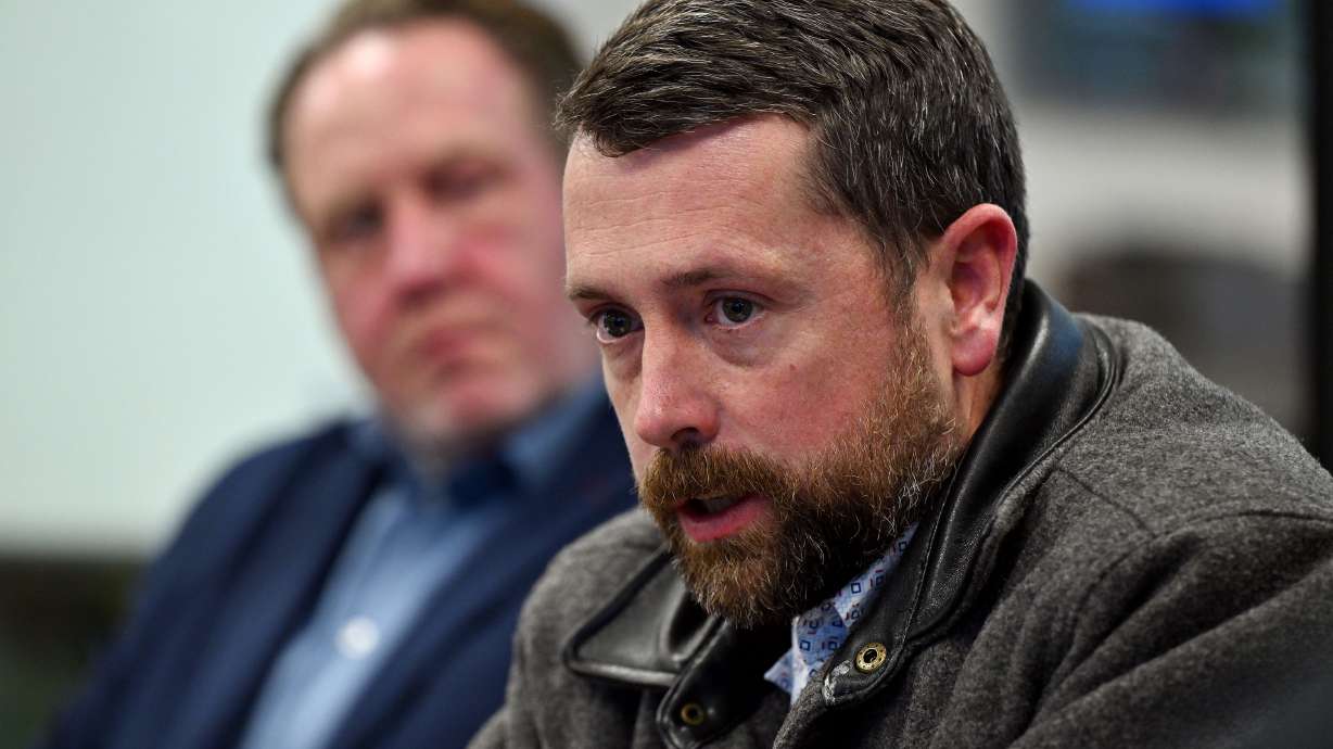 House Majority Assistant Whip Casey Snider, R-Paradise, talks at a combined Deseret News and KSL editorial boards meeting in Salt Lake City on Jan. 14. Snider was elected House majority leader on Tuesday.