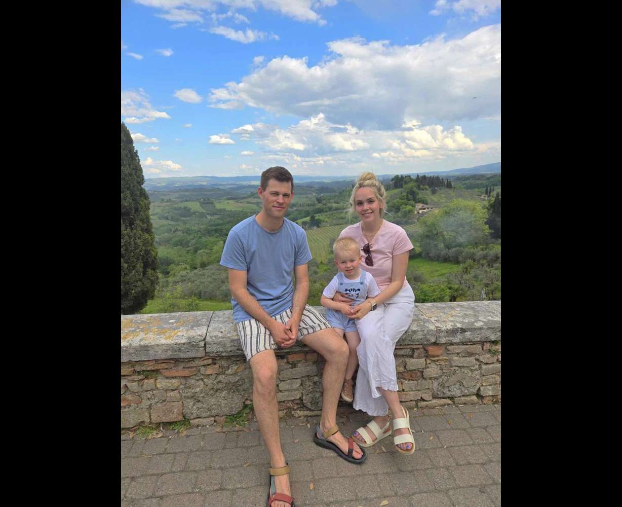 Isaac and Miranda Preston are pictured with one of their sons in this undated photo.