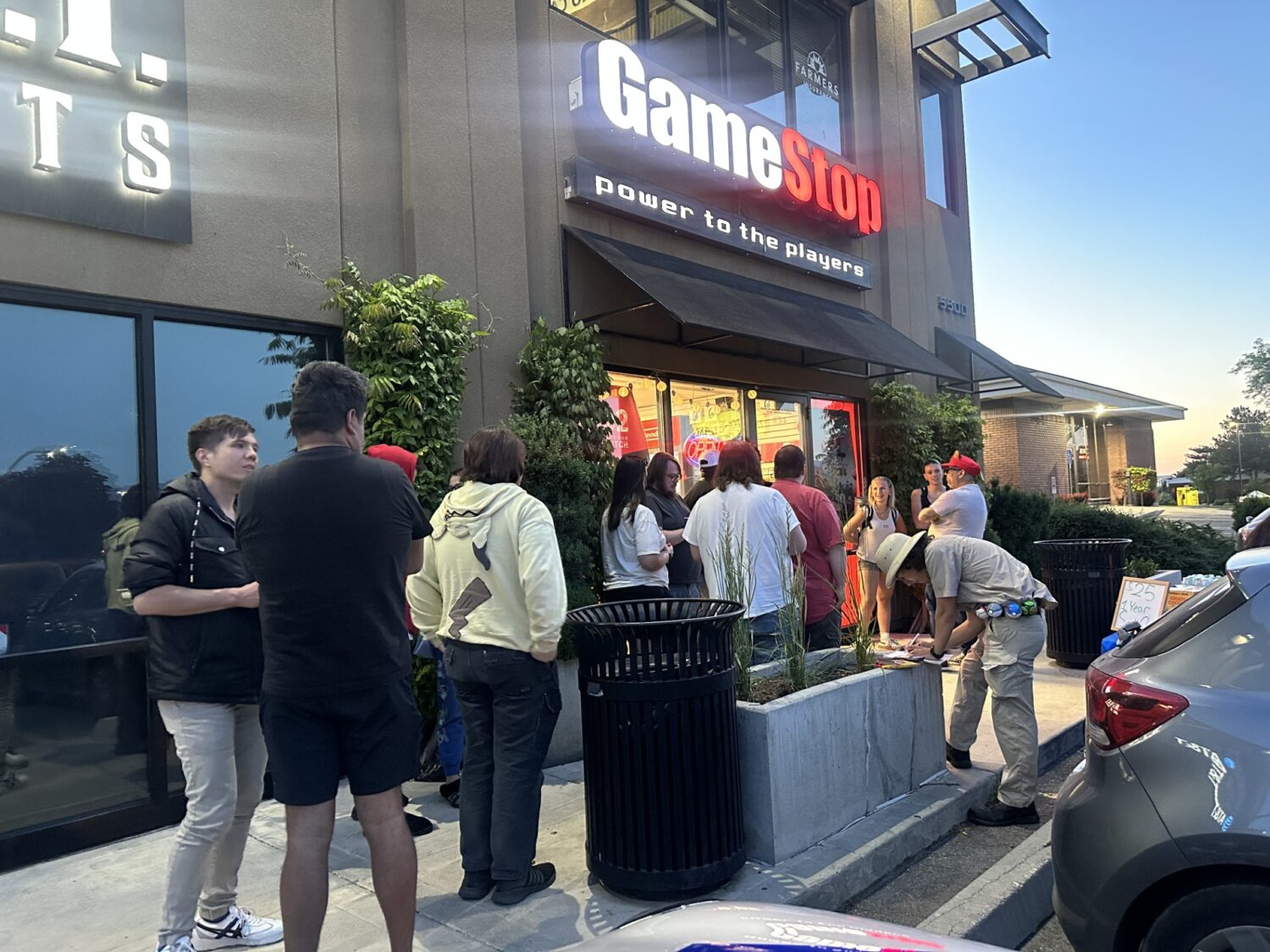 People line up outside of a GameStop in Taylorsville to get a Nintendo Switch 2 on Wednesday.