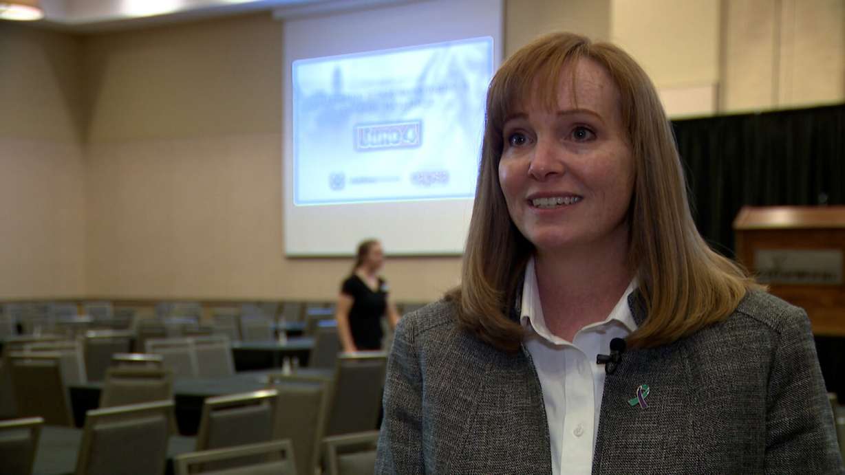 Citizens Against Physical and Sexual Violence CEO Jill Anderson talks to KSL on Wednesday in Logan.