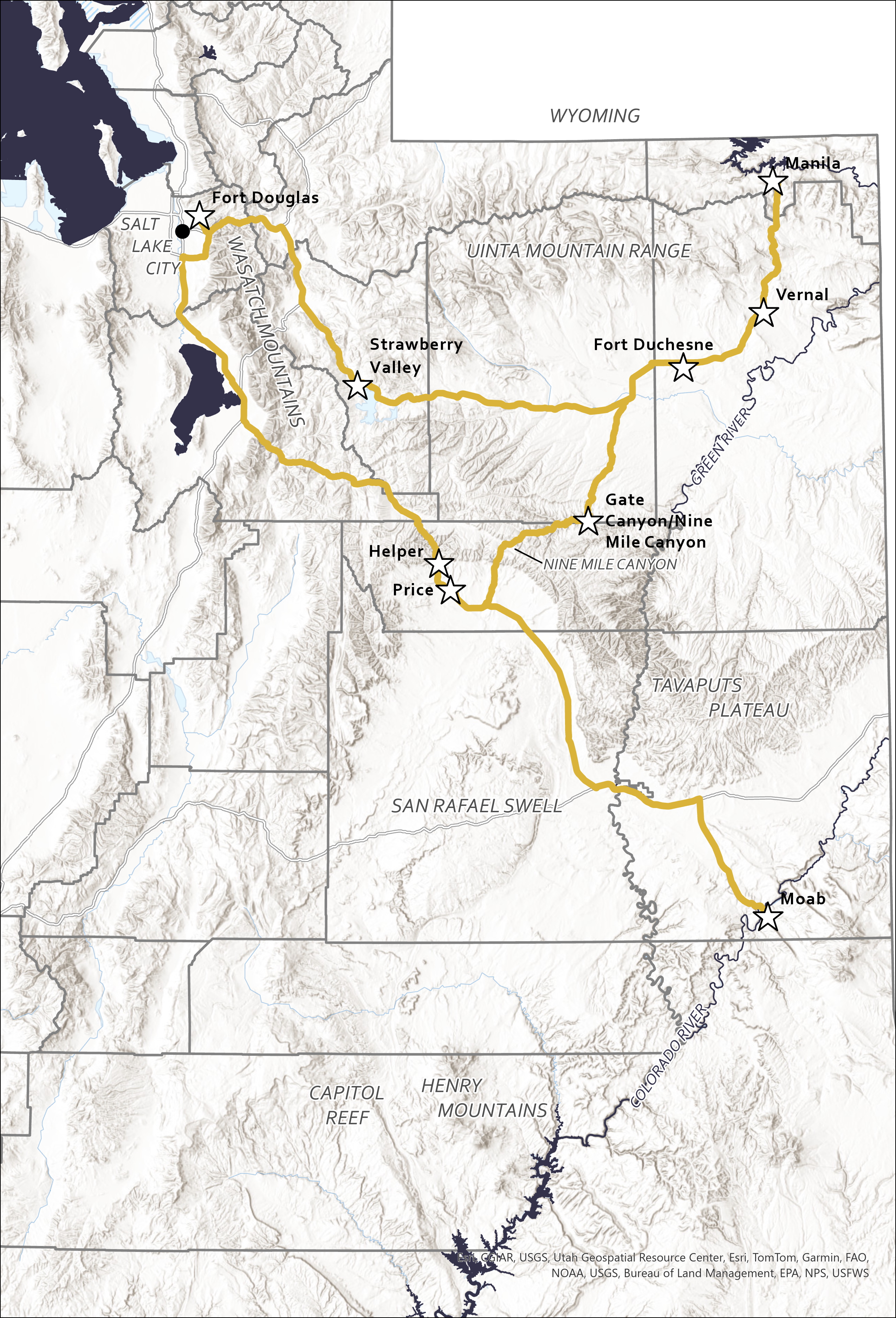 Utah researchers have been delving into the history of Black soldiers in Utah in the post-Civil War era. The map shows some of the locations of note in the history.