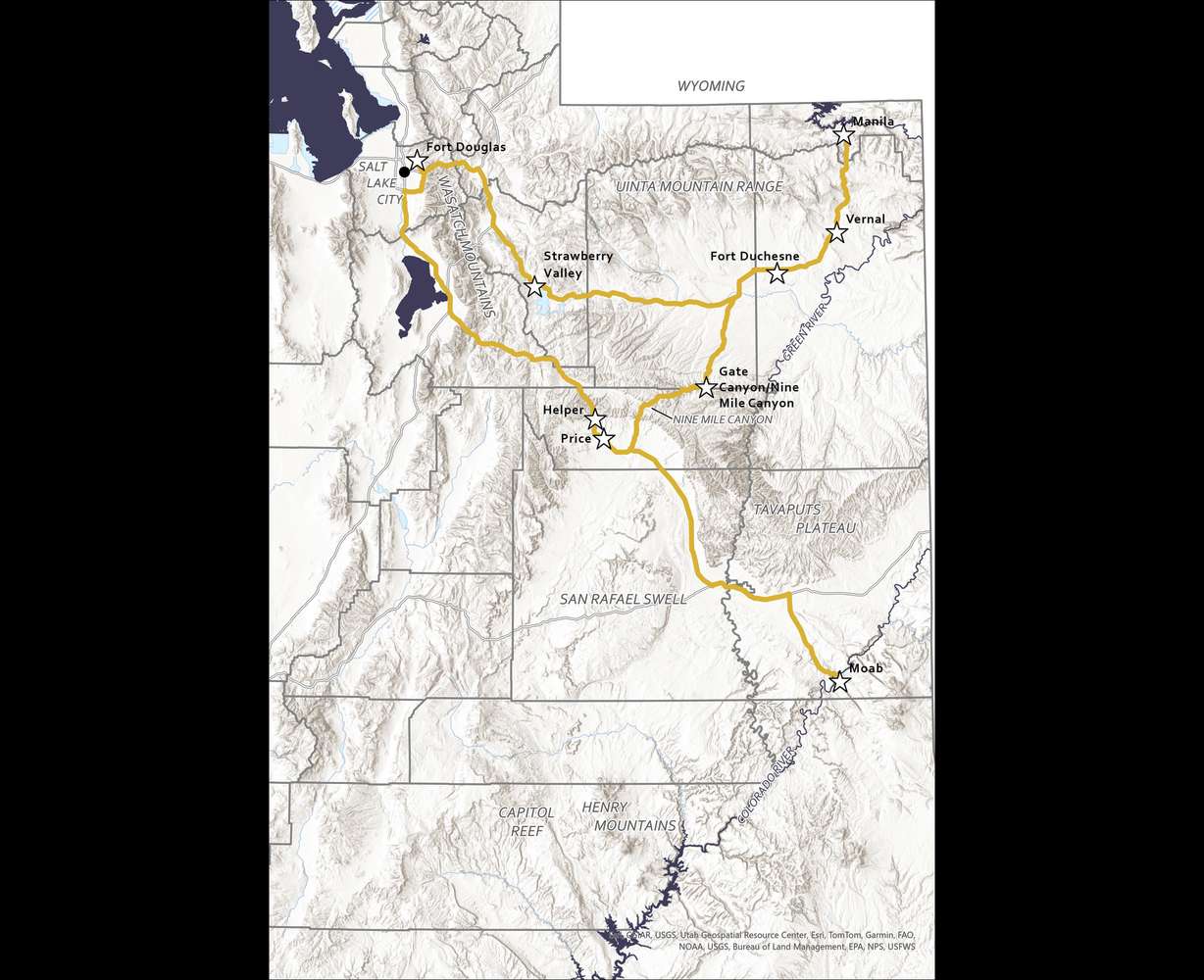 Utah researchers have been delving into the history of Black soldiers in Utah in the post-Civil War era. The map shows some of the locations of note in the history.