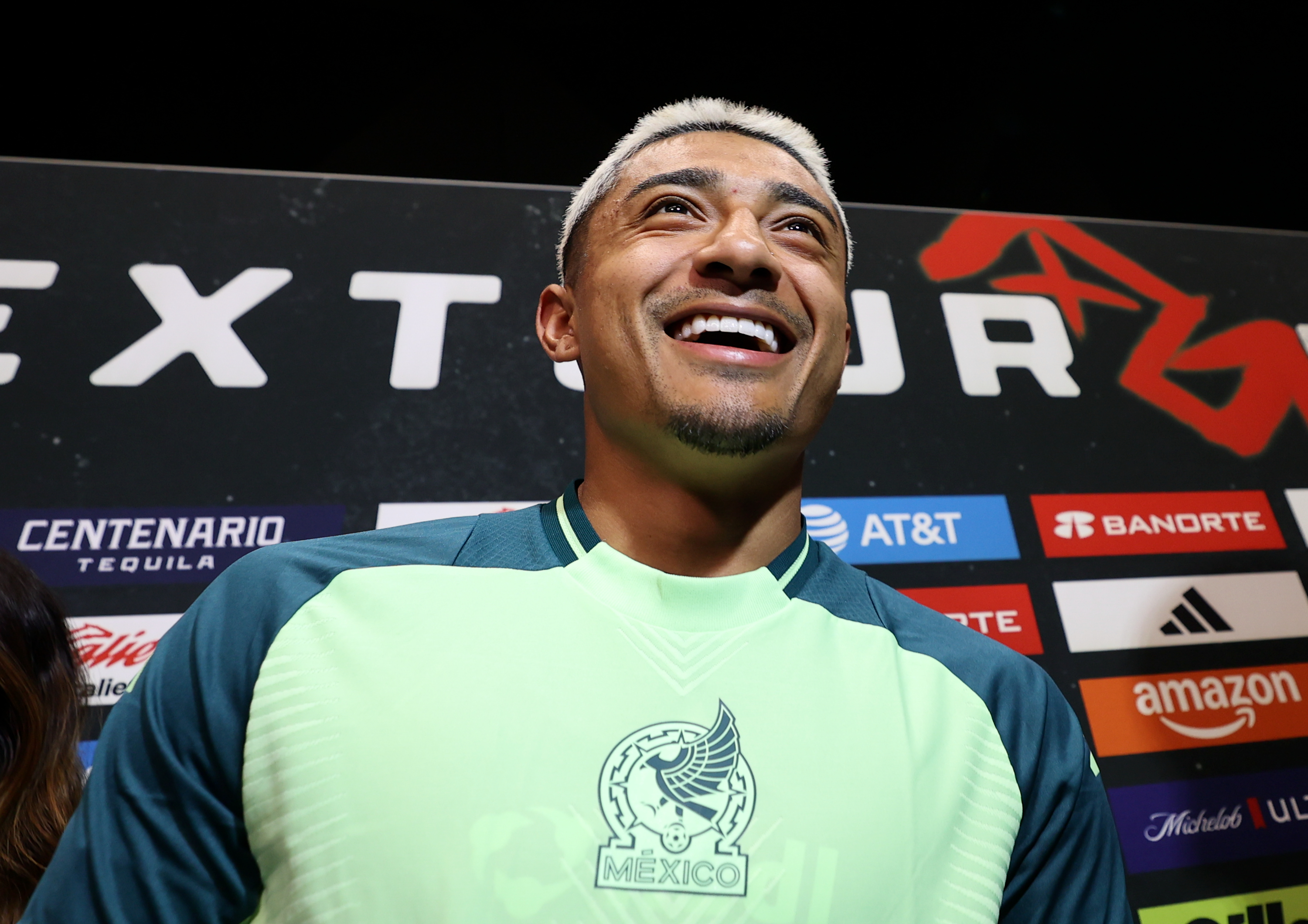 Mexico national soccer team defender Julian Araujo talks to members of the media ahead of a game against Switzerland at Rice-Eccles Stadium in Salt Lake City on Friday.