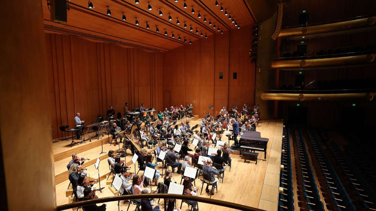 Utah Symphony Music Director Markus Poschner rehearses with the Utah Symphony at Abravanel Hall in Salt Lake City on Nov. 20, 2024. An upcoming music conference in Salt Lake City will highlight the benefits of music.