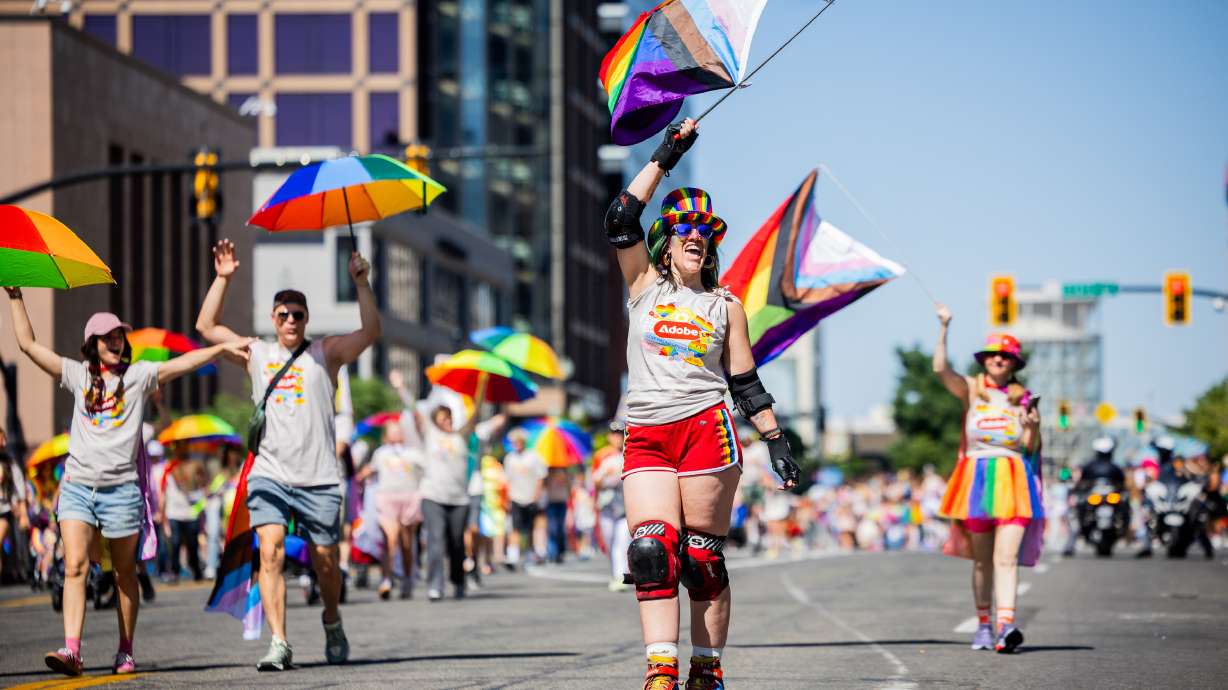 Utah Pride Celebration activities return, with the festival set for Saturday and Sunday and the Pride Parade scheduled for Sunday. The June 8, 2025, photo shows last year's Pride Parade.