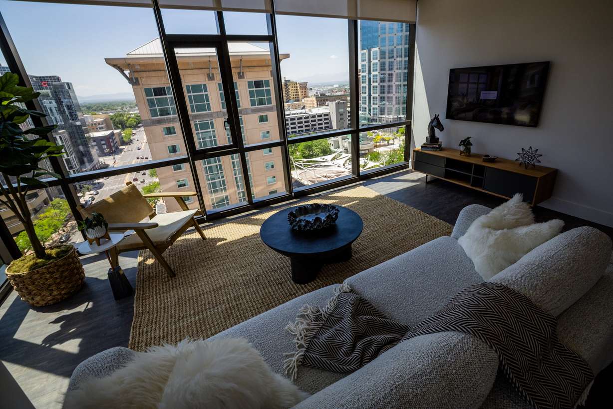 A two-bedroom unit in Astra Tower in Salt Lake City on May 30.