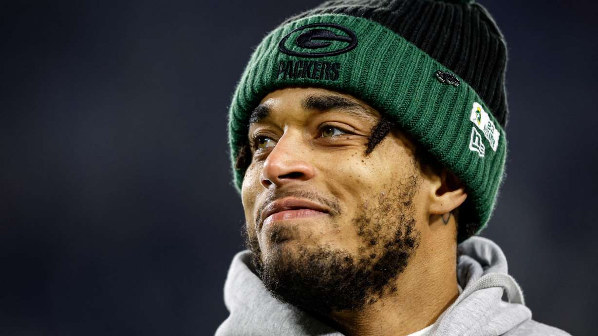 FILE - Green Bay Packers cornerback Jaire Alexander (23) walks on the field before a NFL football game against the New Orleans Saints Monday, Dec. 23, 2024, in Green Bay, Wis.
