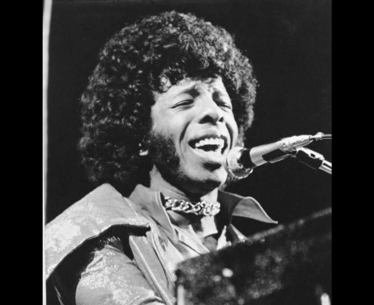 Rock star Sylvester "Sly" Stone of Sly and the Family Stone performs in April 1972.