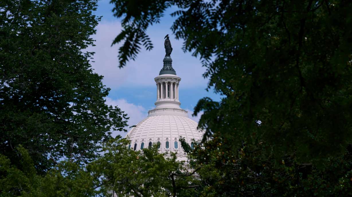 The Capitol is seen in Washington, as Republicans work on legislation to advance President Donald Trump's spending and tax bill, Tuesday.