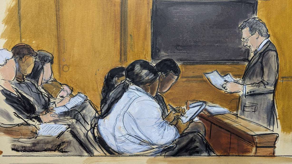 The jury in the Harvey Weinstein sexual misconduct case listens to a read back of testimony by a key witness, Monday, at Manhattan criminal court in New York. Tensions among the jury began to show Friday.