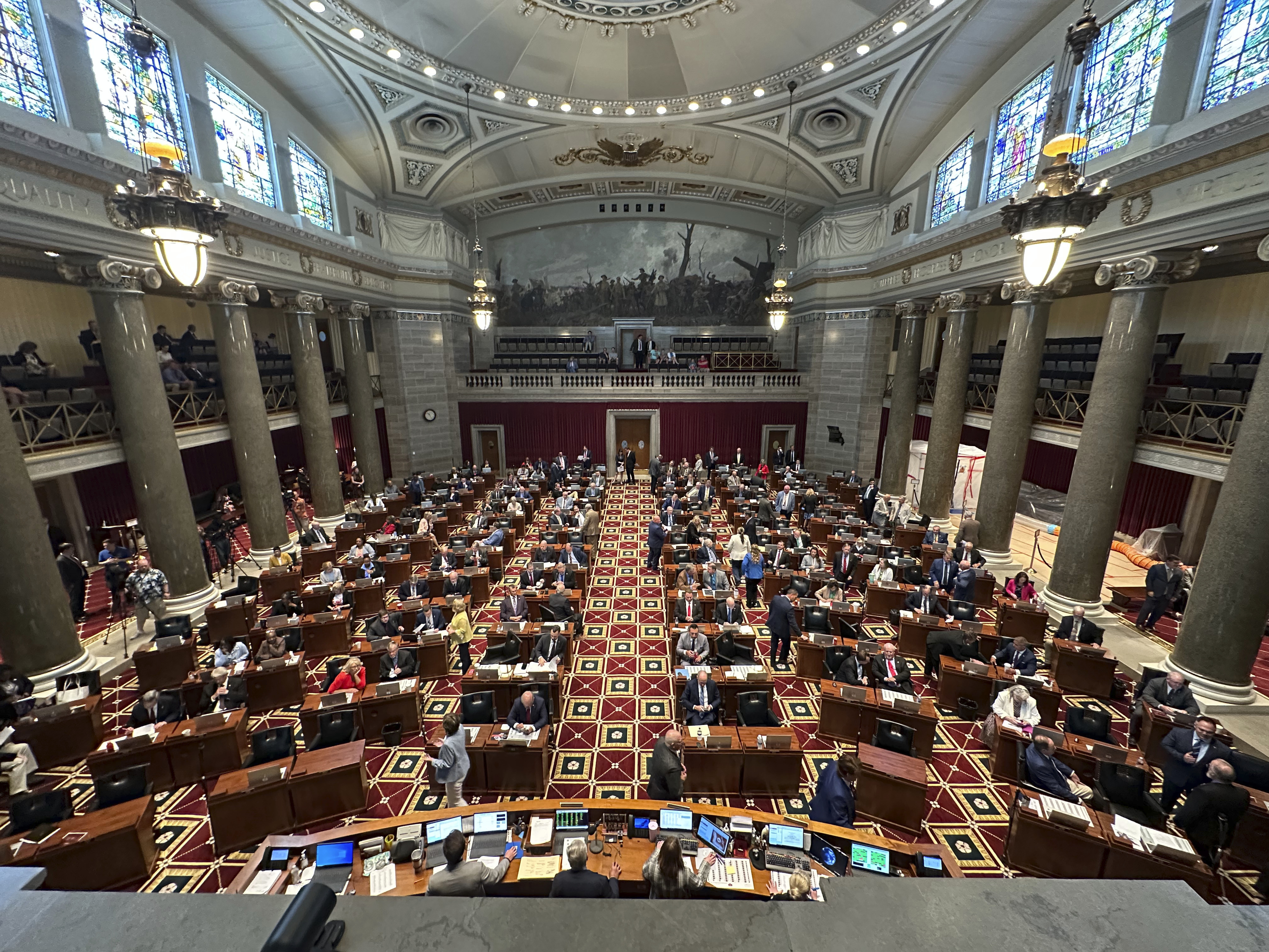 Missouri House members gather for a special session in Jefferson City, Mo, Wednesday, June. 11, 2025.