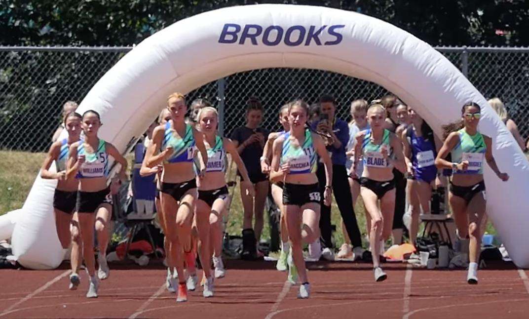 Jane Hendengren and Lily Alder are among the rising stars of distance running as they light up the track in the Junior Mile races at the 2025 Brooks PR Invitational on June 8 in Seattle, Washington.