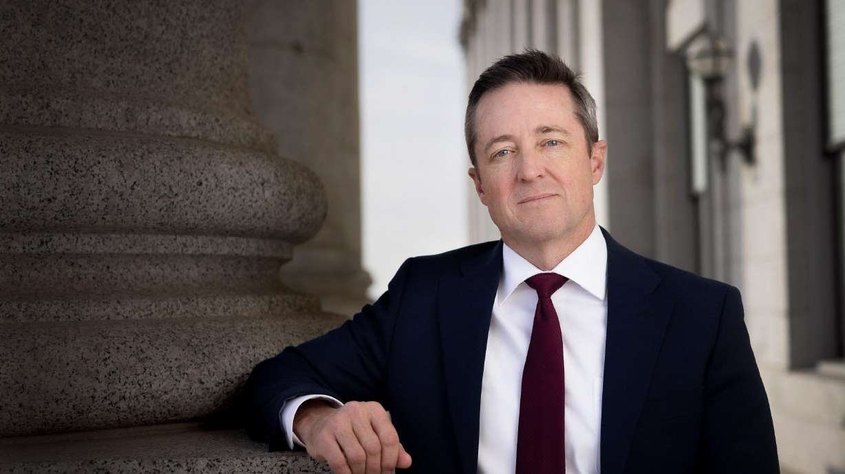 Utah Attorney General Derek Brown at the Capitol in Salt Lake City on Jan. 2, 2025. Brown has been cracking down on online gambling in recent months, but campaign financial disclosures show he has received at least $80,000 from the gambling industry.